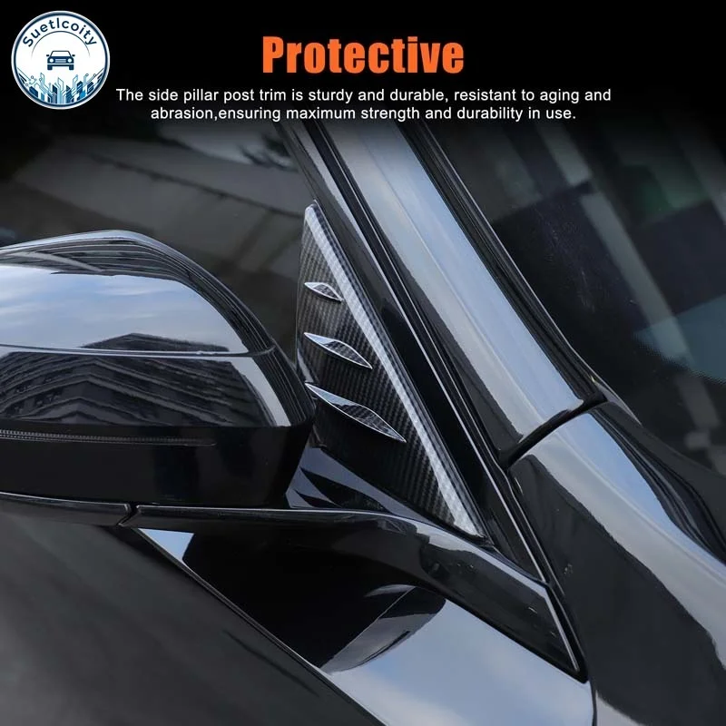 Exterior Accessories For BMW 5 Series G60 2024-2026 Rearview Mirror Side Triangle Spoiler Trim Panel Front Triangle Cover Trim