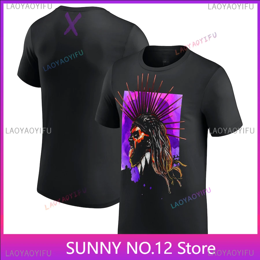 Men's Black Finn Bálor Judgment Day Demon T-Shirt Summer WW E Sport Fashion Children Fashion Clothing Tee Top Popular Customized