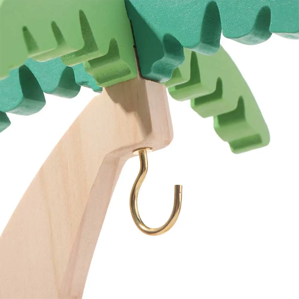 Keep Bananas Fresh Wooden Banana Rack Simulated Leaf Space Saving Fruit Vertical Storage Rack with Hook Creative