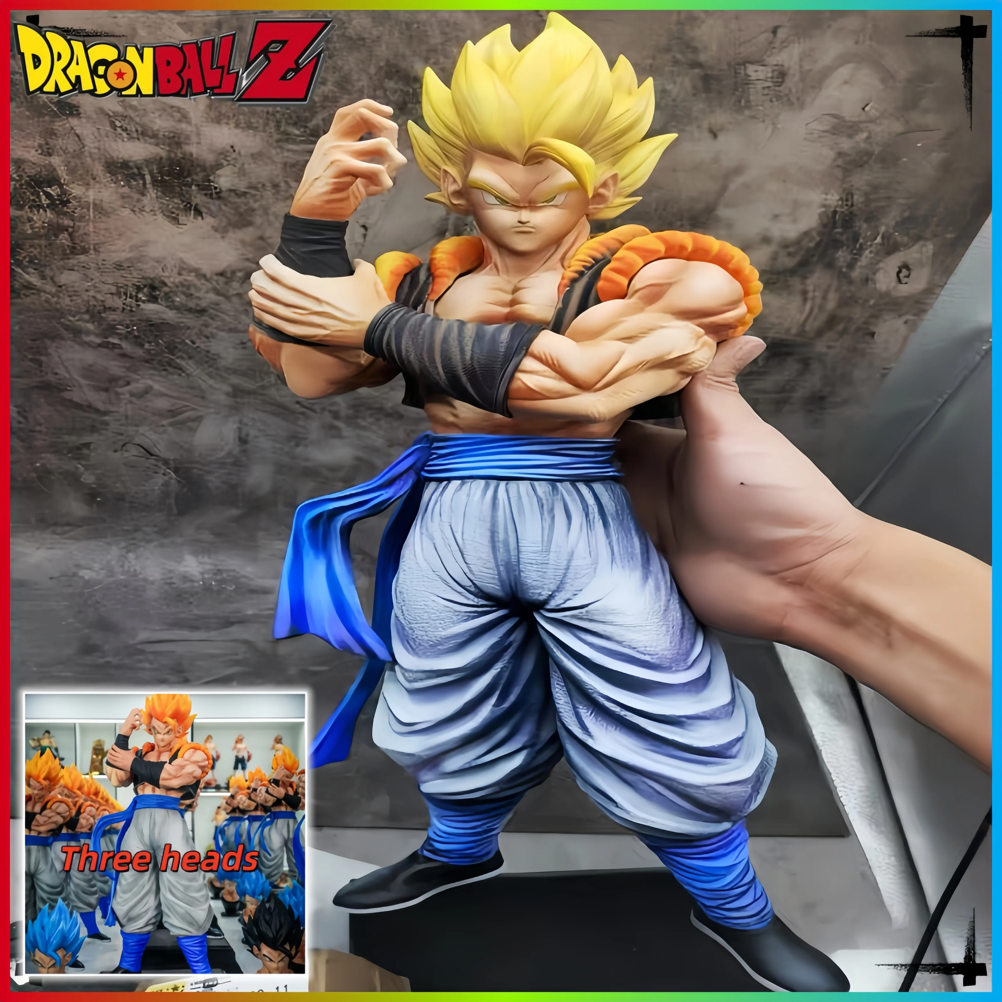 

Jt Dragon Ball аниме фигурка Gogeta 56 см с платформой, высокое качество, версия, твердая голова, резьба, фигурка, модель, орнамент, мужские подарки