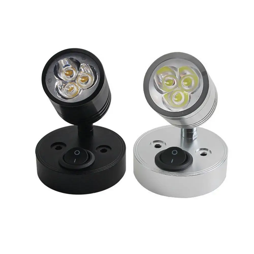 

Modern Wall Mounted Reading Lamp Touch Switch Adjustable 12 Volt Spotlight Swivel Head Caring Eyes RV LED Light Bedside