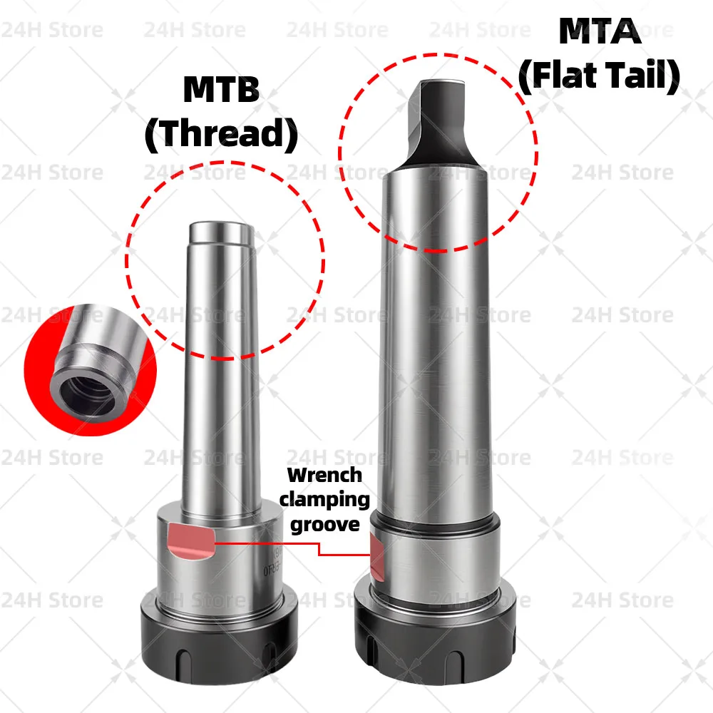 MT1 MT2 MT3 MT4 MT5 ER11 ER16 ER20 ER25 ER32 ER40 Morse Taper Tool Holder MTA MTB Thread Bracket MTA2 MTA3 MTA4 MTB2 MTB3 MTB4