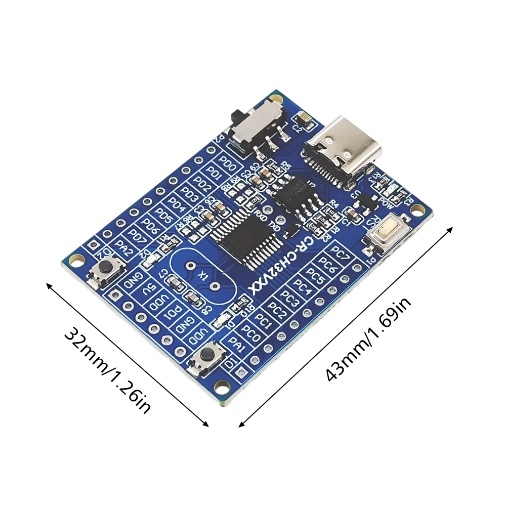 Imagem -06 - Placa do Desenvolvimento Placa do Núcleo Relação de Usb Jogo dos Painéis da Frequência tipo c Wch Sistema Mínimo Ch32v003 48mhz