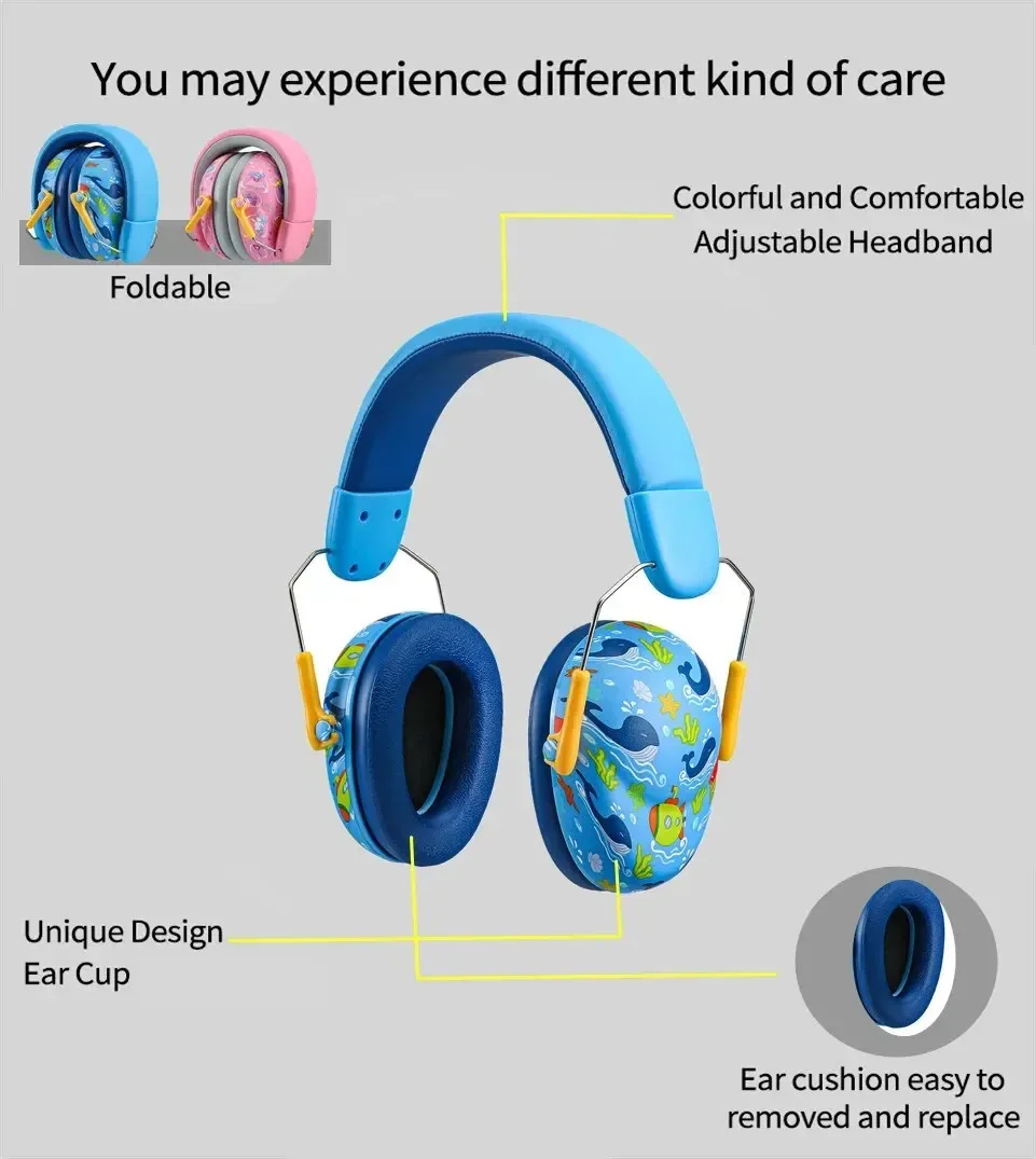 Kids Ear Protection Safety Ear Muffs Noise Reduction Ear Defenders Best Hearing Protectors for toddler girls boys NRR 25dB