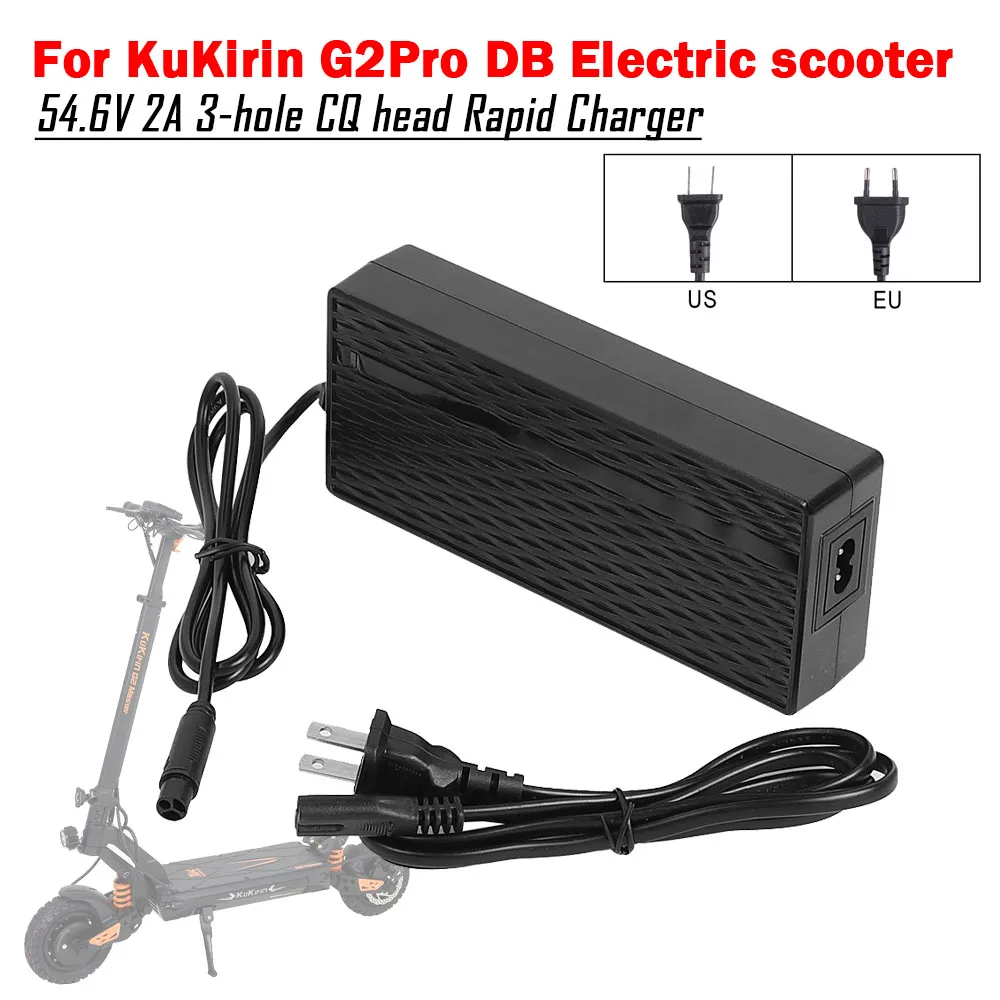 

Chargers for KUGOO Kukirin G2 PRO DB Electric Scooter 54.6V 2A Lithium Battery Charger 3 Prong Connector Power Adapter Parts