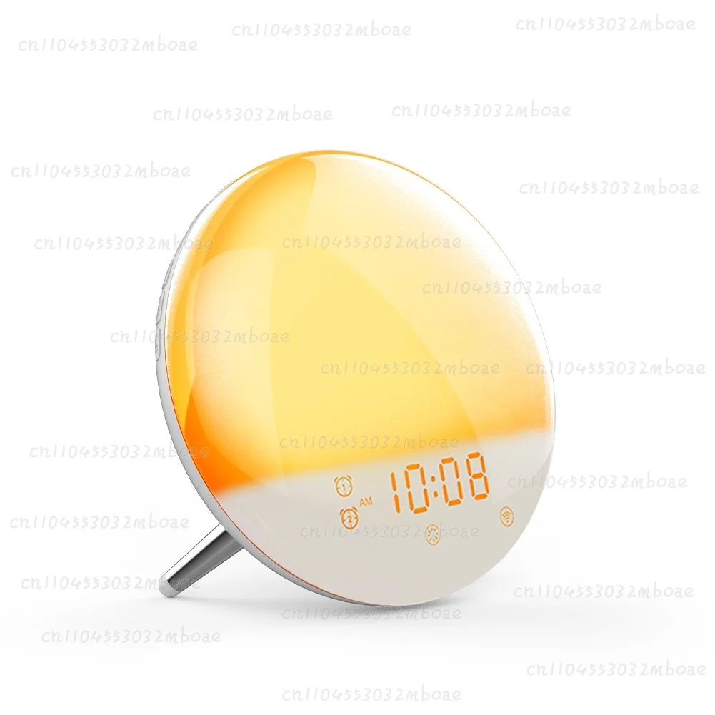 WiFi 2nd Generation Smart Wake-up Light with 7 Colours, Sunrise and Sunset Simulation, 4 Alarms, FM Radio, Snooze