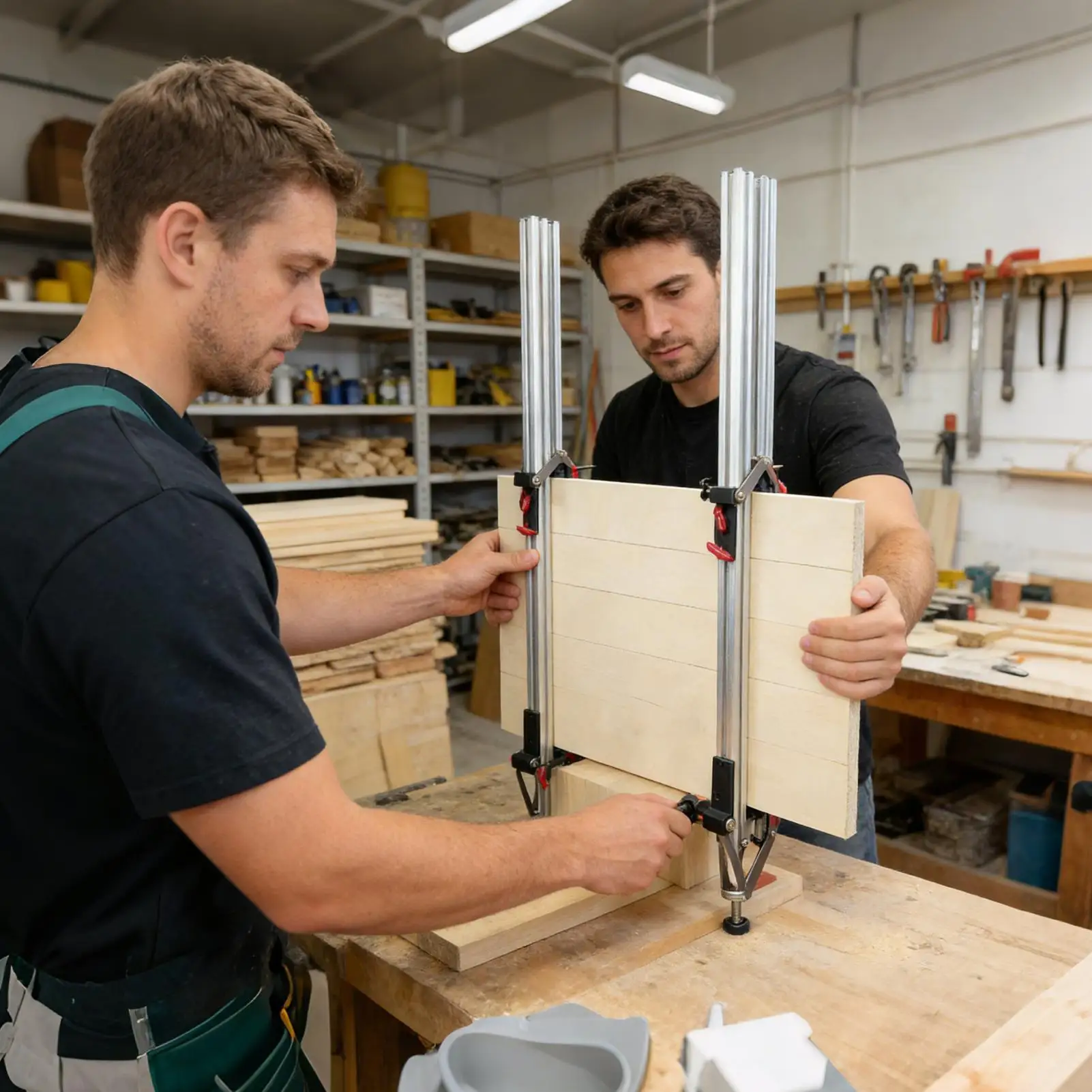 

4 Way Pressure Clamps Panel Fixing Tool Cutting Board Clamp For Woodworker Bonding Tabletop Cabinet Furniture Making