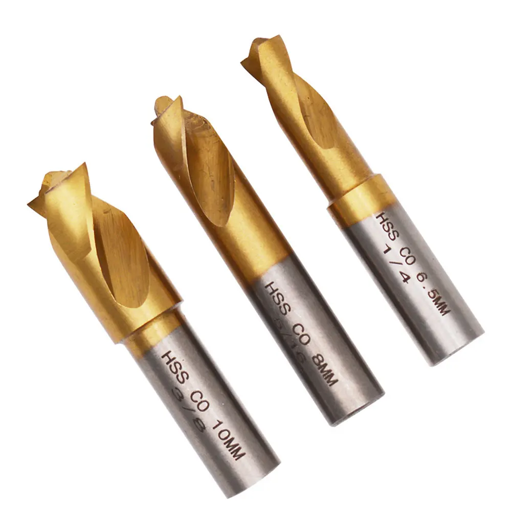 3 Stuks 6.5/8/10 Mm Hoge Sterkte Puntlassen Cutter Boor Verwijderen Plaatwerk Soldeerverbinding power Tools Voor Hout Staal Frezen