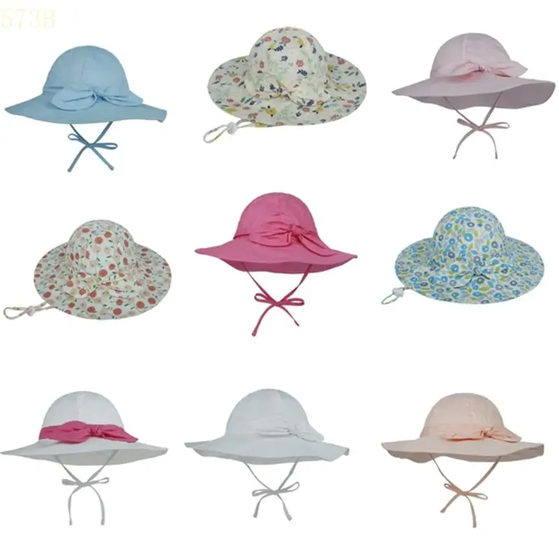 

573B Infant Sun Caps Large Brims Foldable Fisherman Hat for Toddler Outdoor Activity