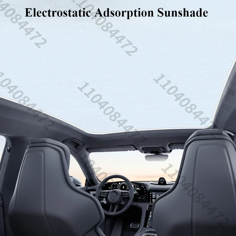 Suitable For Porsche Taycan Sunshade Canopy Electrostatic Adsorption Sunscreen Sunroof Insulation Roof Visor