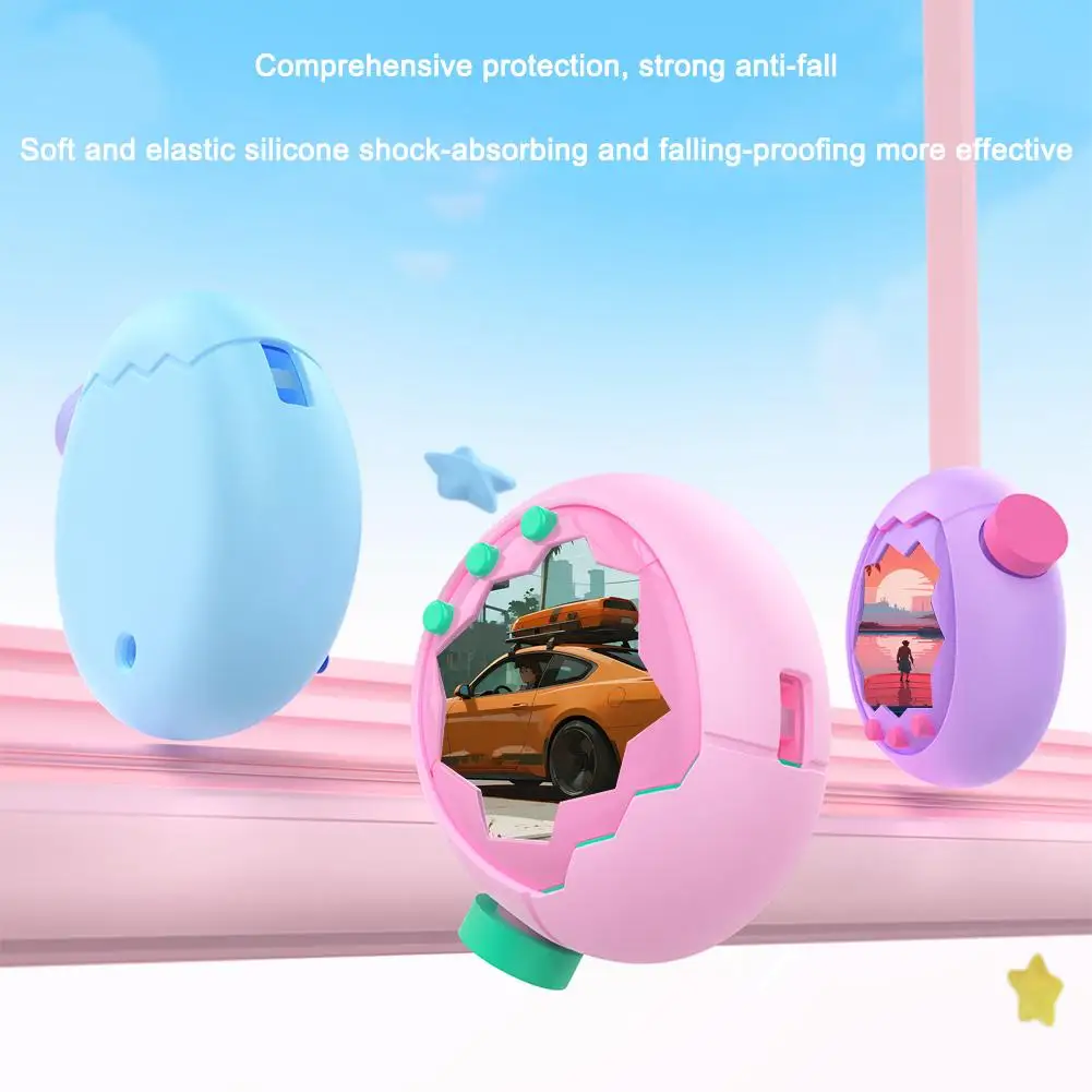 لـ Tamagotchi Paradise غطاء من السيليكون غطاء مقاوم للصدمات مضاد للانزلاق غطاء حماية ناعم لطيف من السيليكون السائل