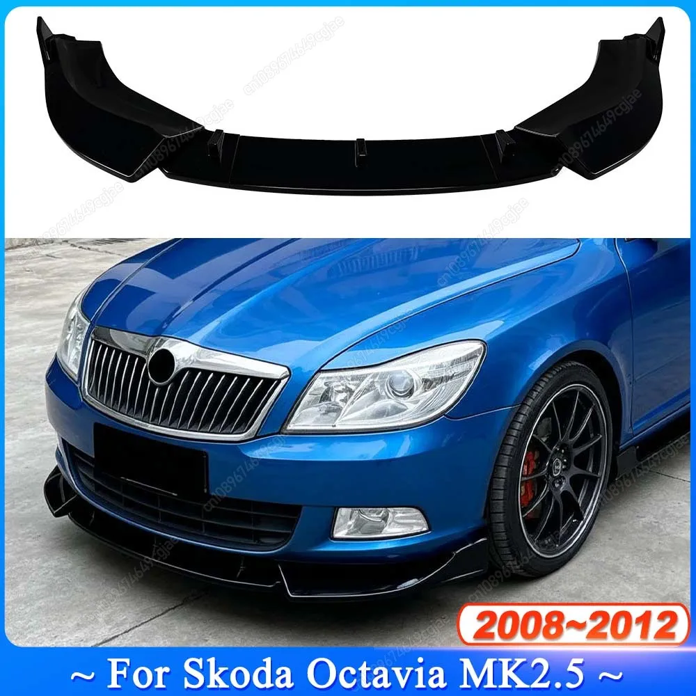 

Для Skoda Octavia MK2.5 2008-2012: Комплект обвеса, передний бампер, сплиттер, диффузор, ABS, глянцевый черный, аксессуары для тюнинга