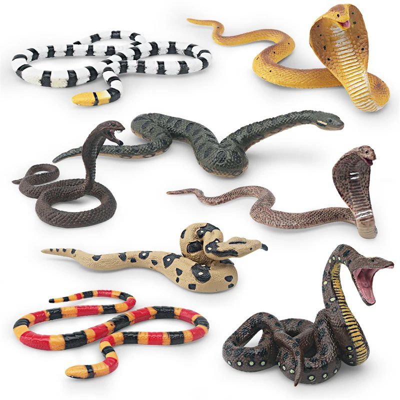 Simulation Forest Reptile Snake Model Realistic Cobra Funny April Fool's Day Scare Toys Children's Prank Toy Holiday Wacky Gifts