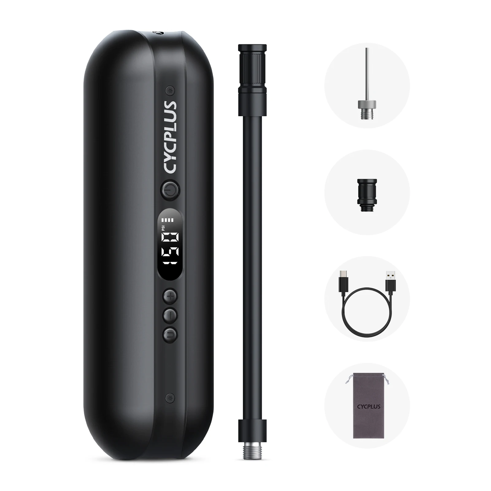 CYCPLUS A2 Air Compressor Wireless Bicycle Pump for Car Tire High Pressure 150psi Portable Smart Air Inflator for MTB Bike Ball