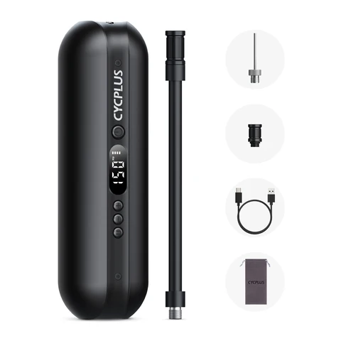Cycplus a2 compressor de ar sem fio bomba bicicleta para pneu carro alta pressão 150psi portátil inteligente inflator ar para mtb bicicleta bola