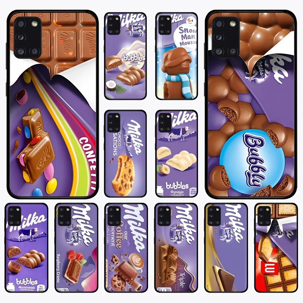 Chocolate Milka Box Phone Case For Samsung A 10 11 12 13 20 21 22 30 31 32 40 51 52 53 70 71 72 73 91 13 Shell