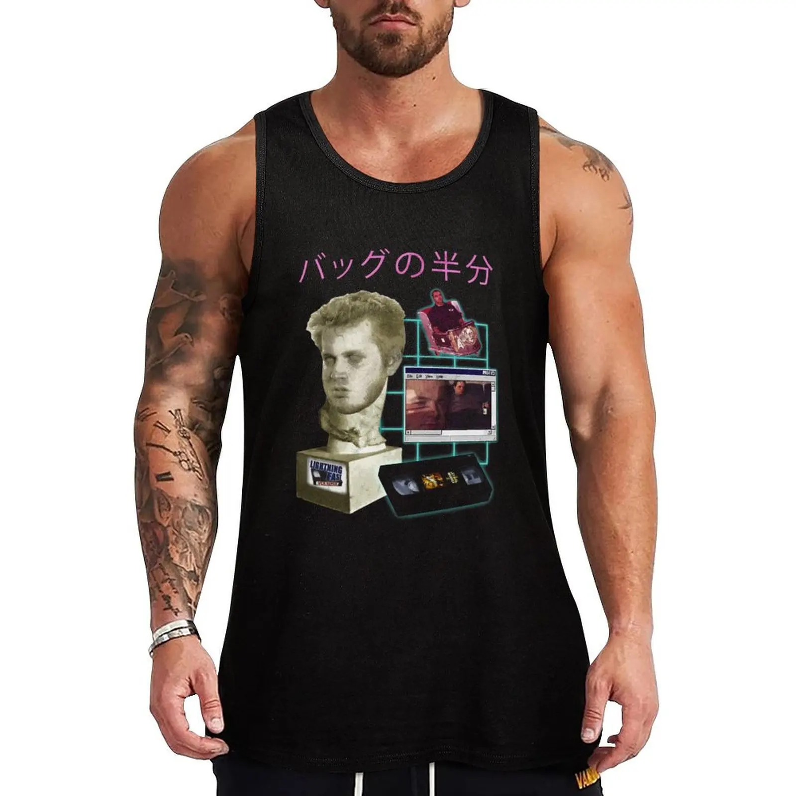 

HALF OF BAG Tank Top men gym clothing sleeveless t-shirts for men Men's clothes luxury style summer
