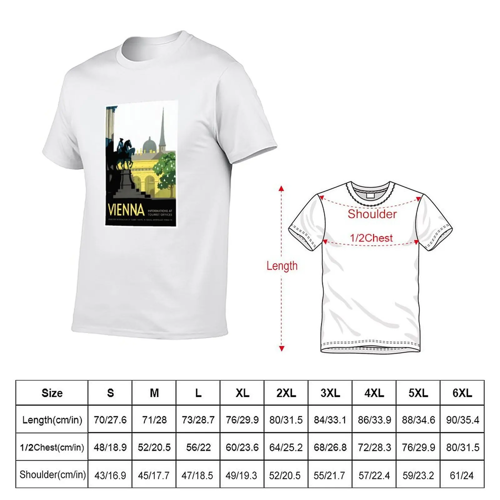 Vienna Austria Vintage Travel Poster 1935 T-Shirt t shirts for man cotton cotton t shirt man t shirt man cotton T-shirt