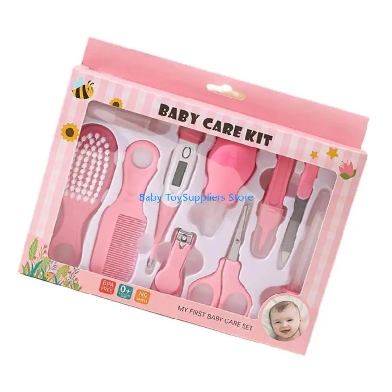 

R1WF 10 Piece Baby Grooming and Health Essential Daily Care Tools Set Ergonomic