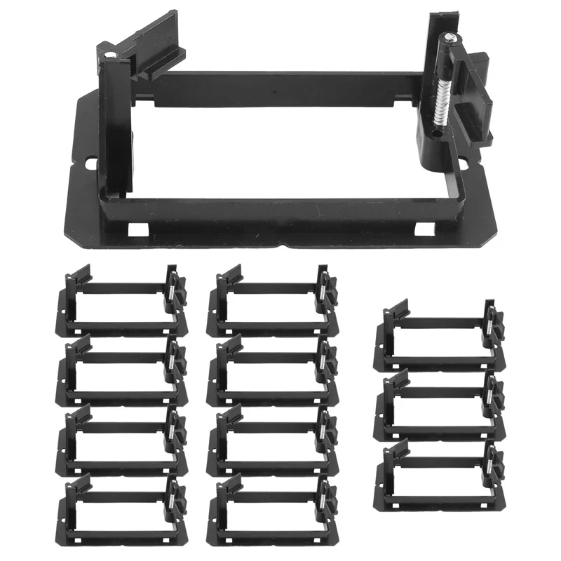 AS95-12 قطعة دعامة تثبيت لوحة الحائط ذات الجهد المنخفض (عصابة واحدة (عصابة واحدة) - أسود