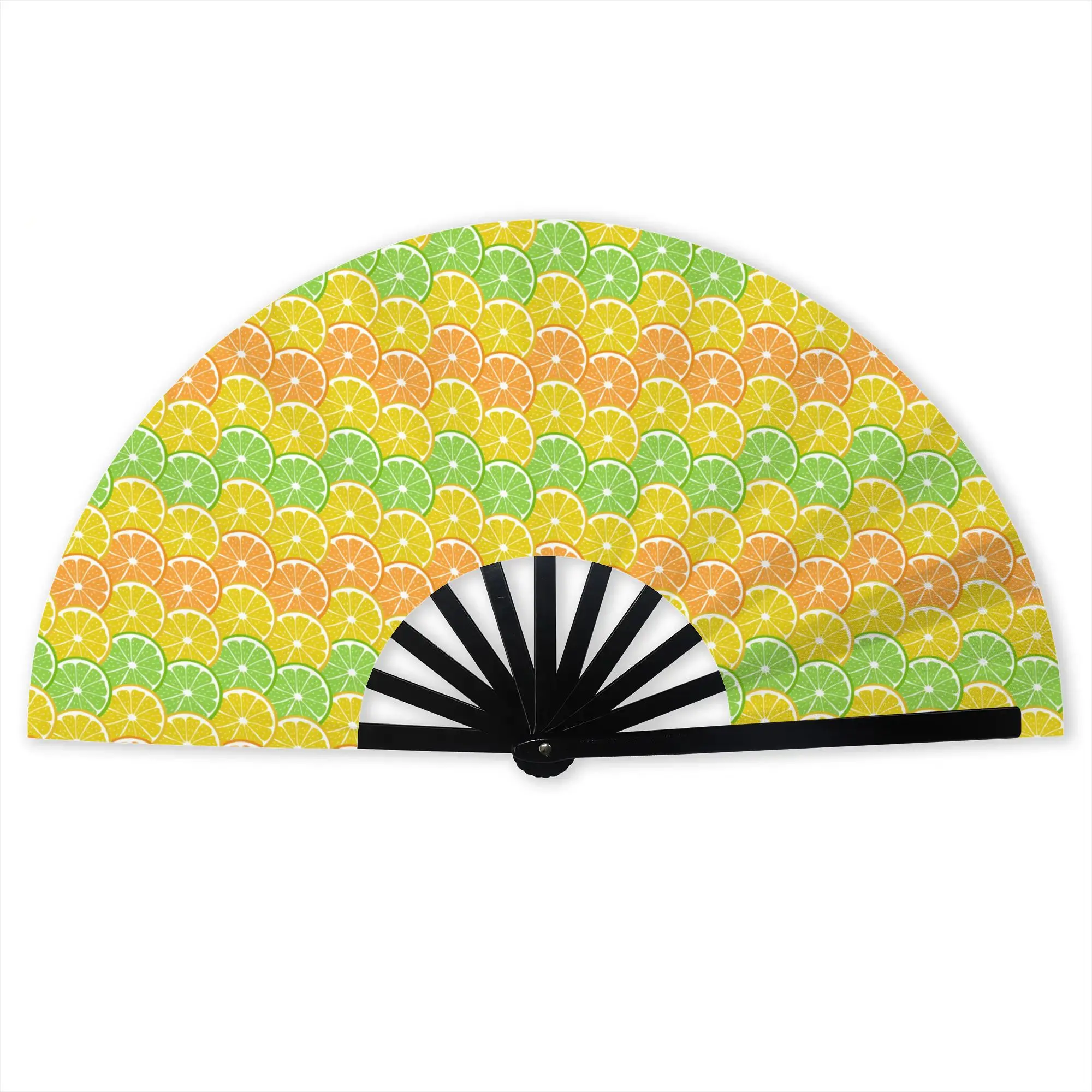 Oranges Limes Lemons Citrus Fruit Slices Hand Fan Promotional Gift Event Souvenir  Durable Folding Fans Creative Bulk Pack Fan