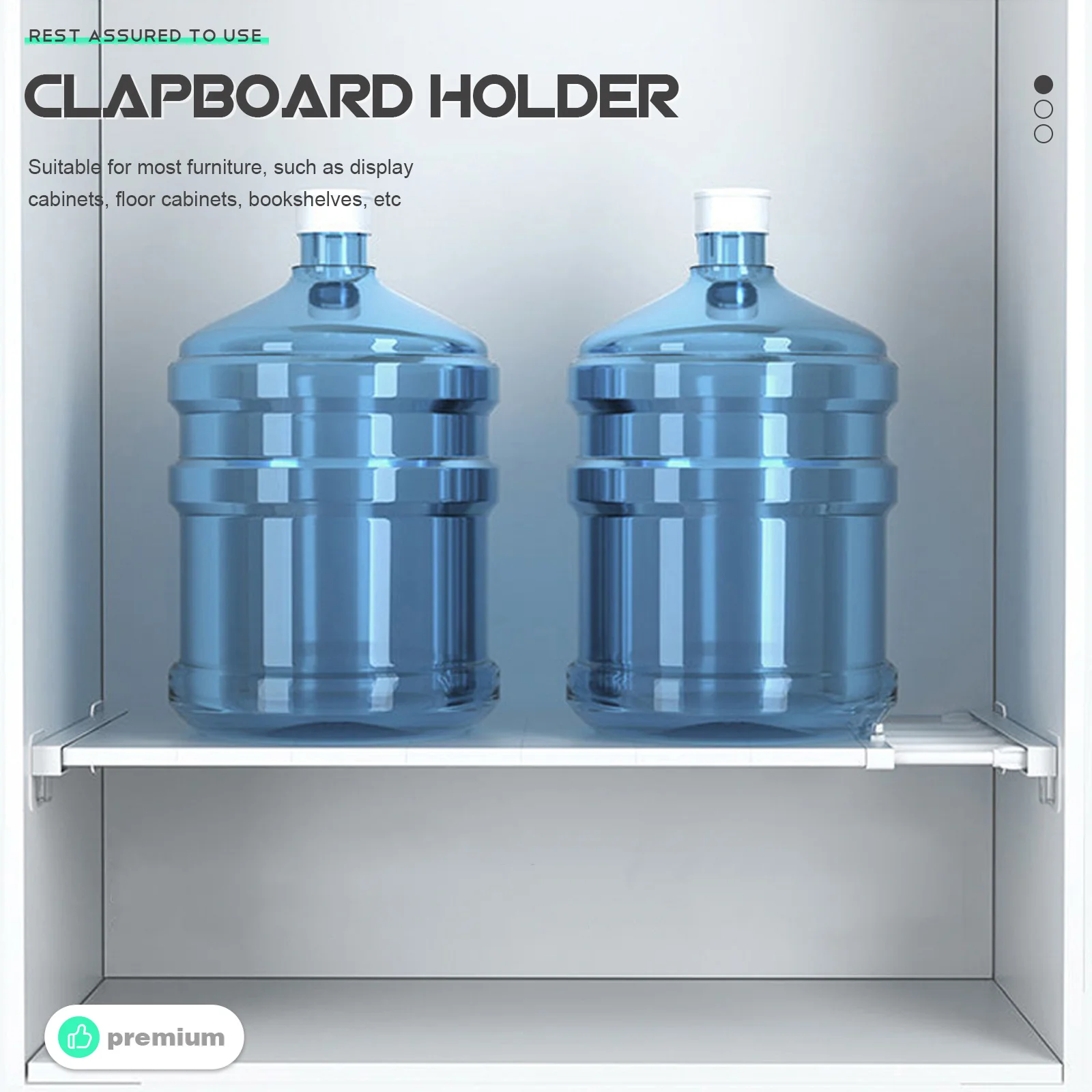 

20pcs Shelf Support Pegs Adhesive Transparent Closet Shelf Clips For Display Cabinet Bookshelf Punch Free Baffle Support Clamps