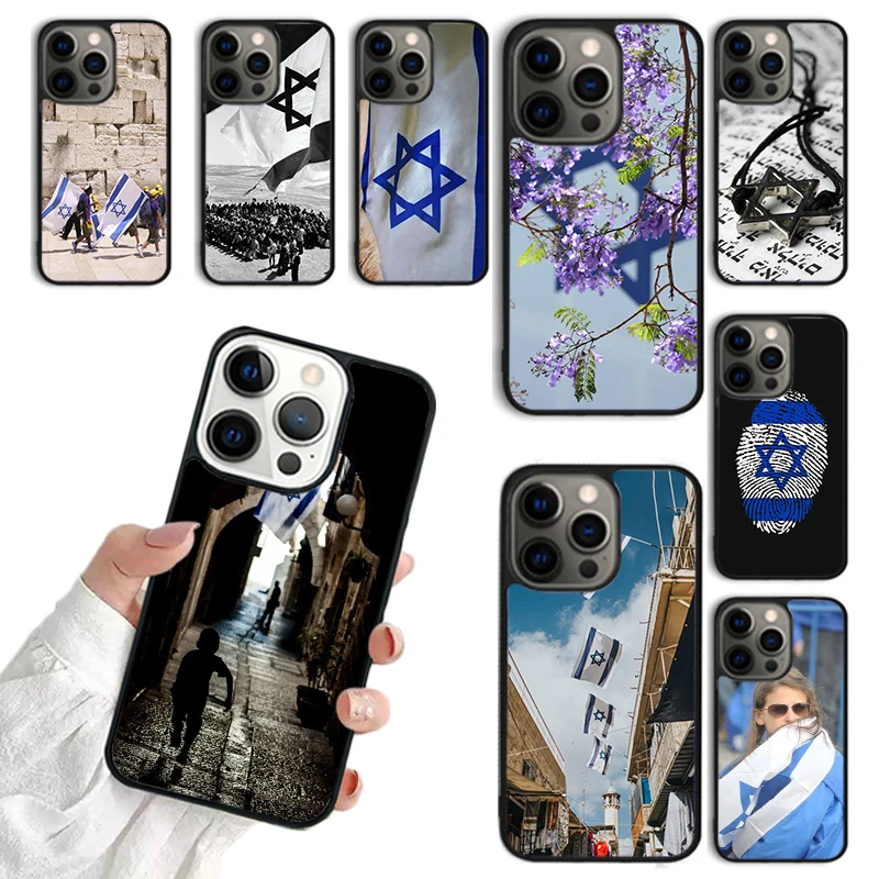 Trend Bumper Israel Flag Phone Case For iPhone 16 15 14 13 12 Mini 11 Pro Max Plus X XS Max XR Cover Shell coque