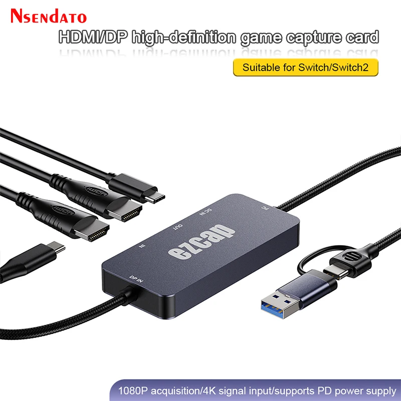 Ezcap377 GameLink DP1.4 carte de Capture vidéo Displayport 4K USB-C vers USB3.0 enregistreur de carte de capture vidéo de jeu pour PC en direct