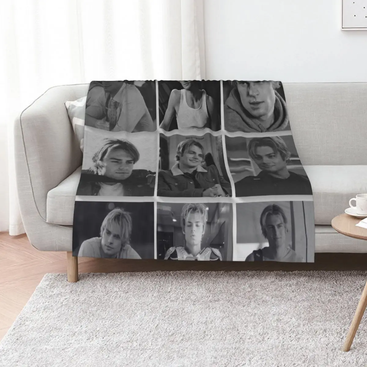 

Cole Walter Collage- Black and White- My Life with the Walter Boys Throw Blanket Furrys Luxury Designer Blankets