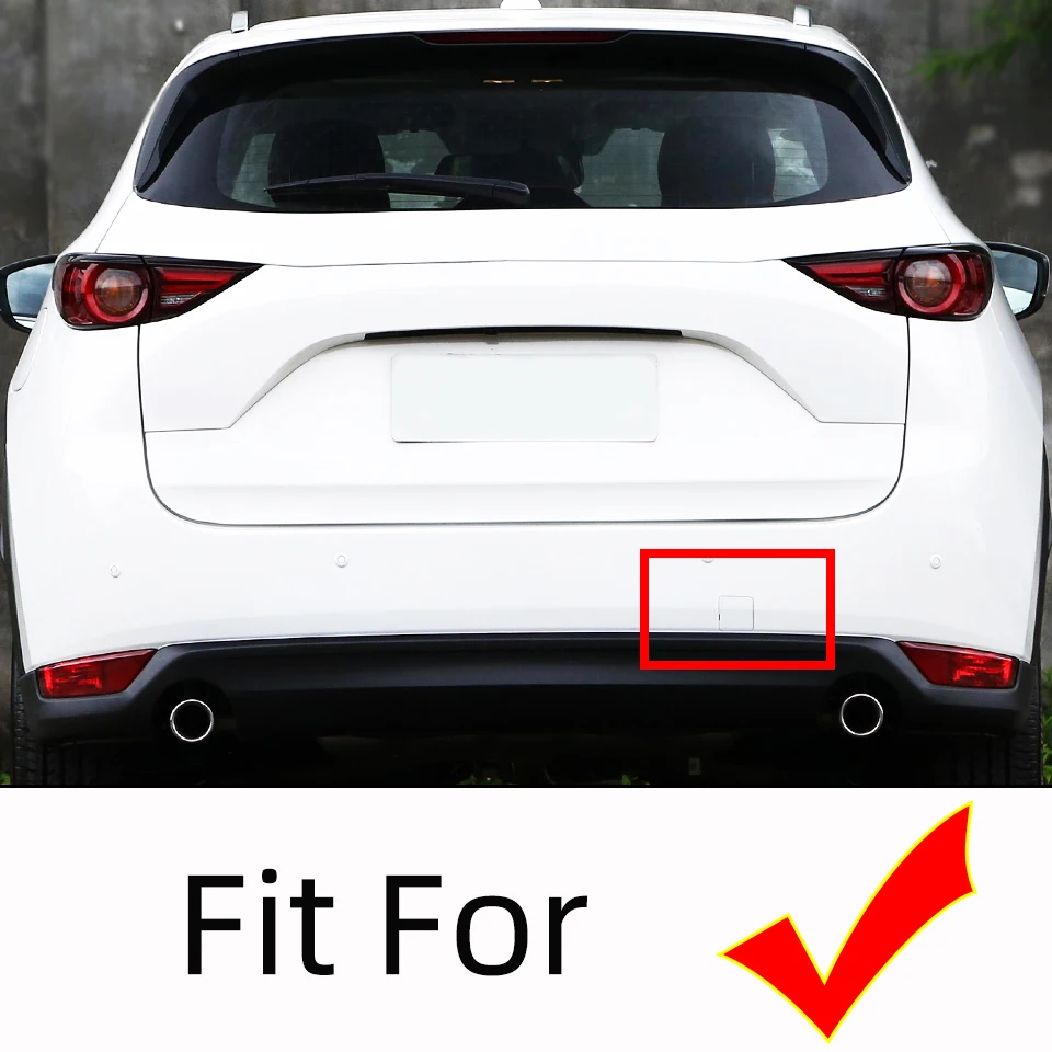 Gancho de reboque dianteiro e traseiro do carro, tampa do olho para Mazda CX5 CX-5 KE 2017 2018 2019 2020, reboque Hooking Trailer Lid Trim