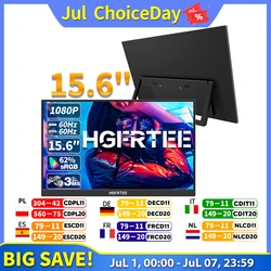 HGFRTEE 15.6 Inch Portable Monitor, FHD-IPS Laptop External Second Screen, Gaming Extended Display with Type-C HDMI