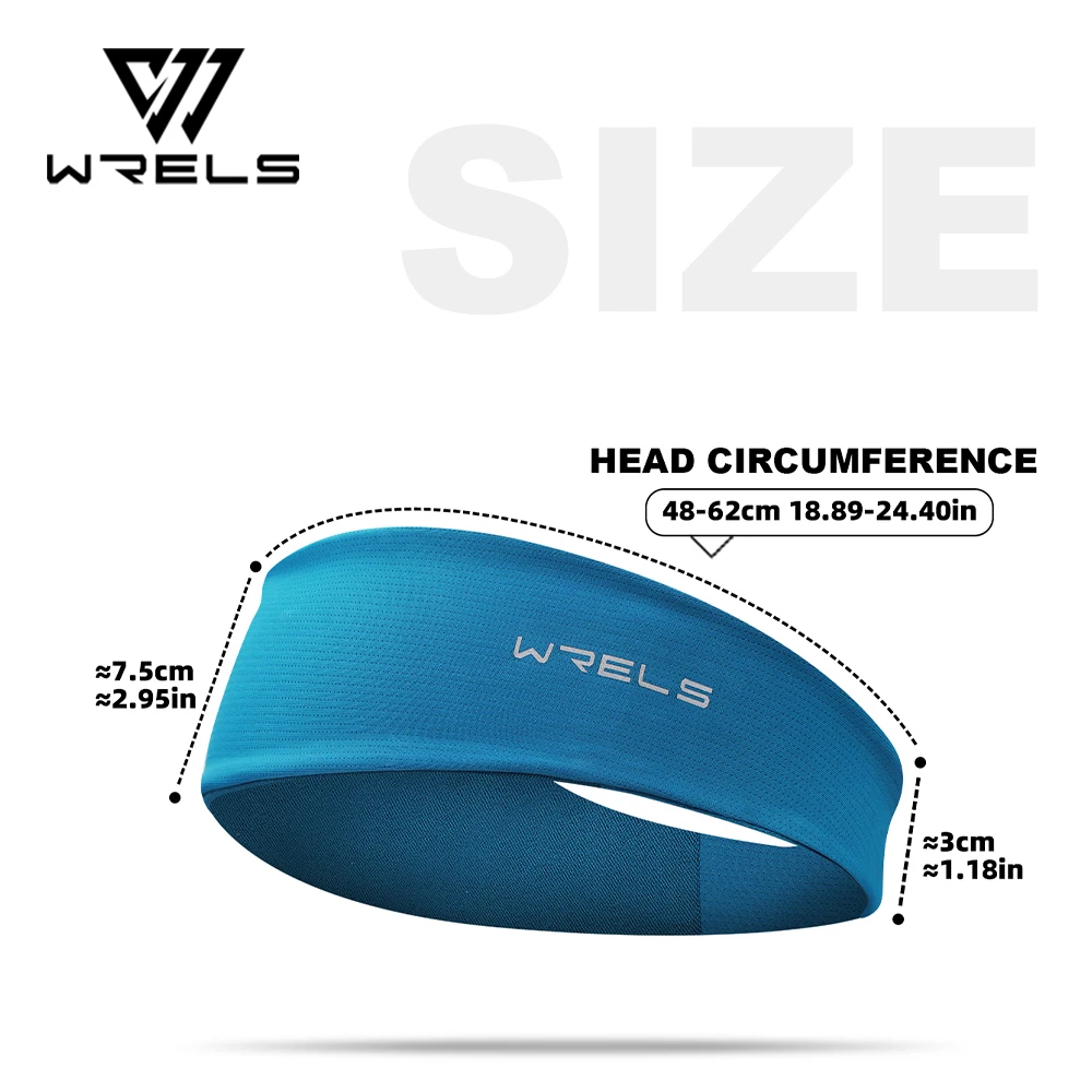WRELS-Diadema para correr, banda transpirable que absorbe el sudor, bandas elásticas ligeras para el cabello para ciclismo, banda para el cabello para Yoga y Fitness de secado rápido