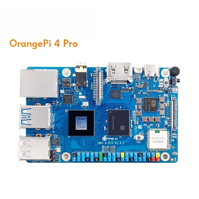 BoMaSOrange Pi 4 Pro LPDDR5 RAM Single Board Computer, Gigabit ,3 Tops NPU, M.2 M-Key Slot, Dual Camera MIPI CSI SBC, Mini PC