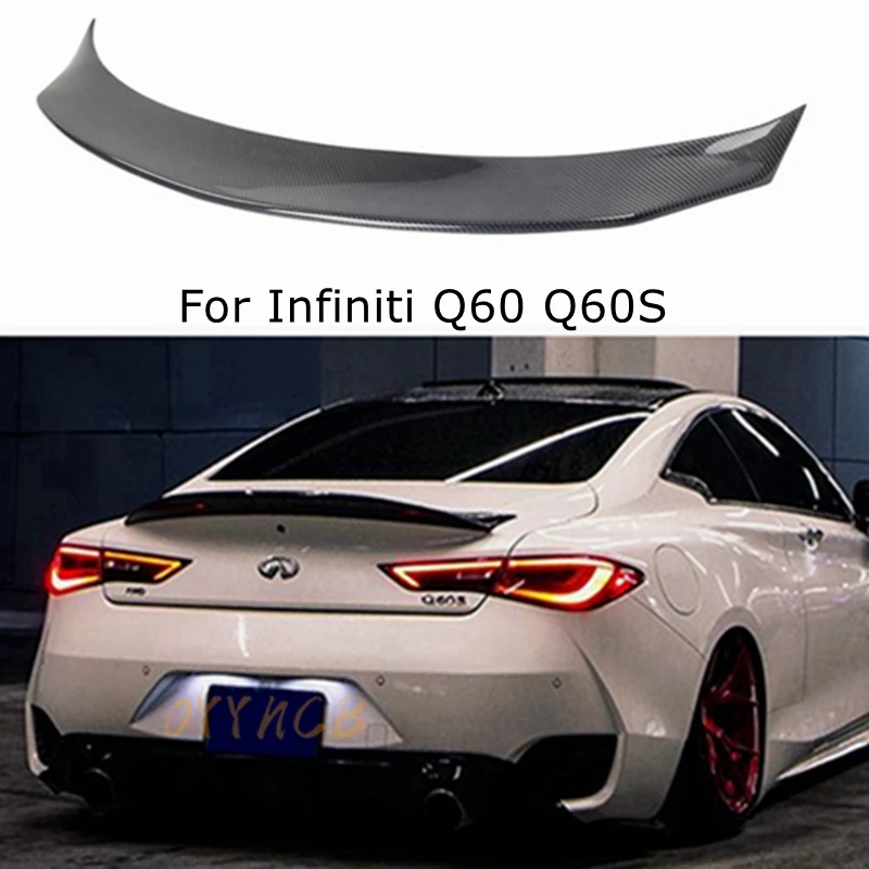 

Задний спойлер для Infiniti Q60 Q60S Coupe CT1/AR Style Carbon Fiber / FRP крыло багажника 2013-2023