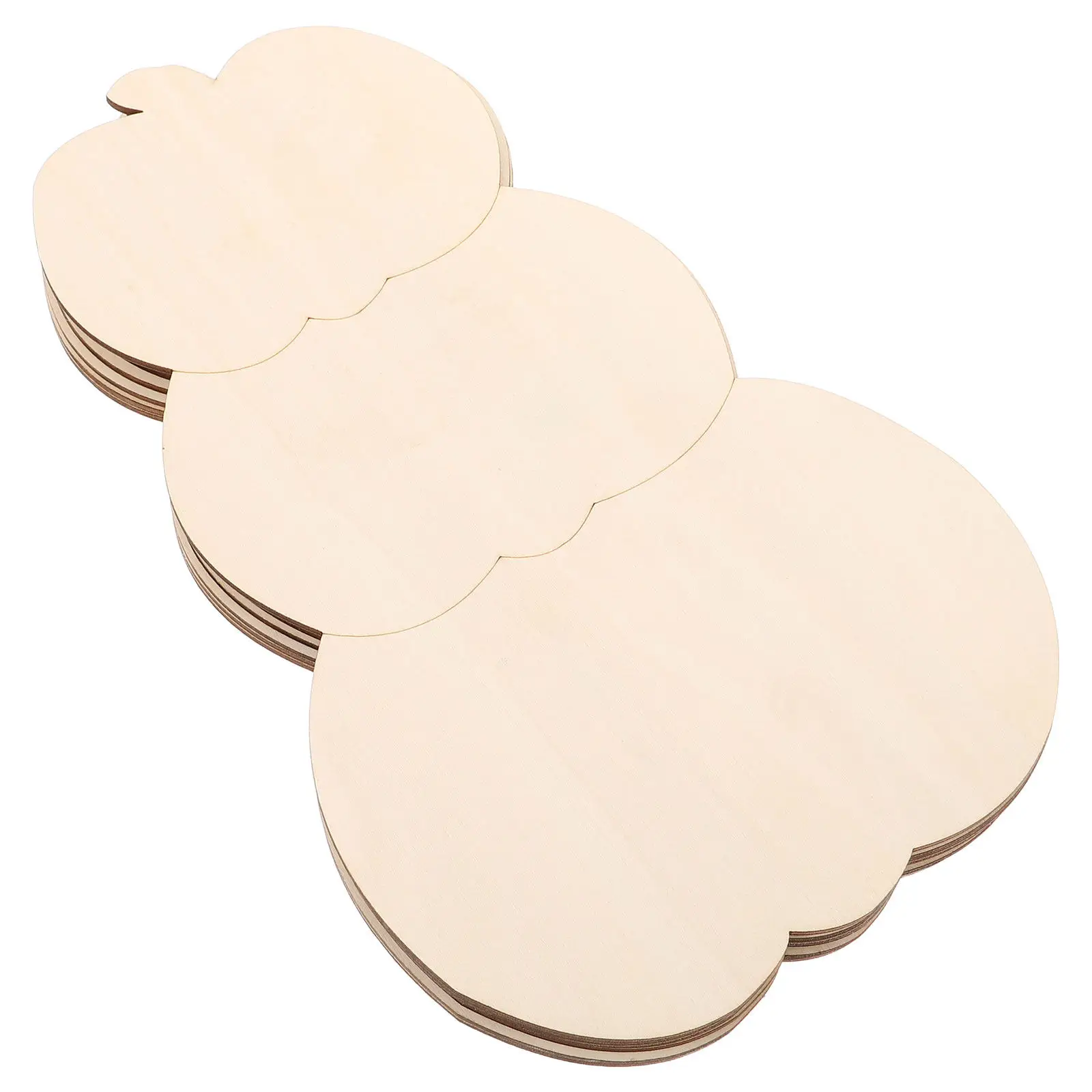 8Pcs Blank Wooden Pumpkin Ornaments to Paint Natural Unfinished Wood Craft Cutouts Fall Pumpkin Hanging Decor DIY Stackable