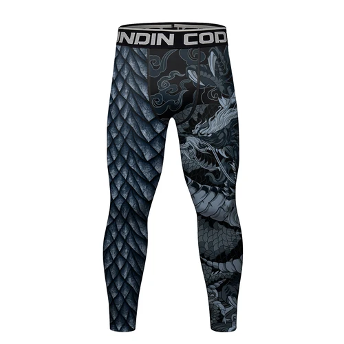 Imagen 2 del producto Cody Lundin hombres Jiu Jitsu Spats Stappling medias de compresión pantalón de entrenamiento BJJ No Gi Grappling Leggings gimnasio Fitness pantalones
