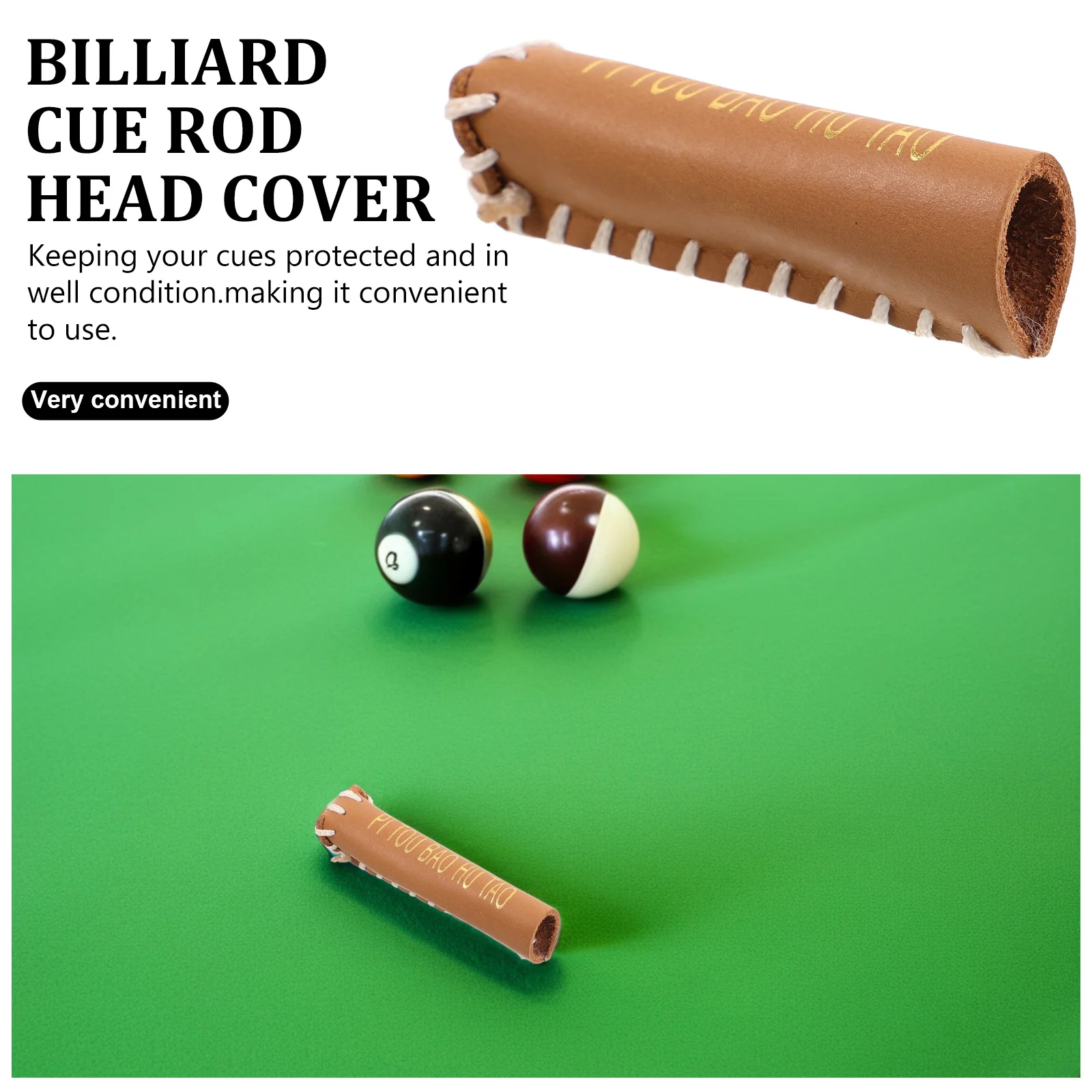 Biljartkeu Tip Cover Faux Duurzaam Snooker Stick Protector Sleeve Vervanging Draagbaar Antikras Lichtgewicht