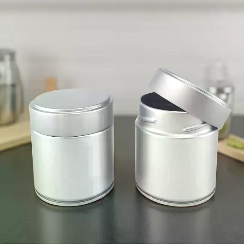 1 storage box container, portable matcha powder can, thick tinplate tea seal can, spice box, kitchen small tool