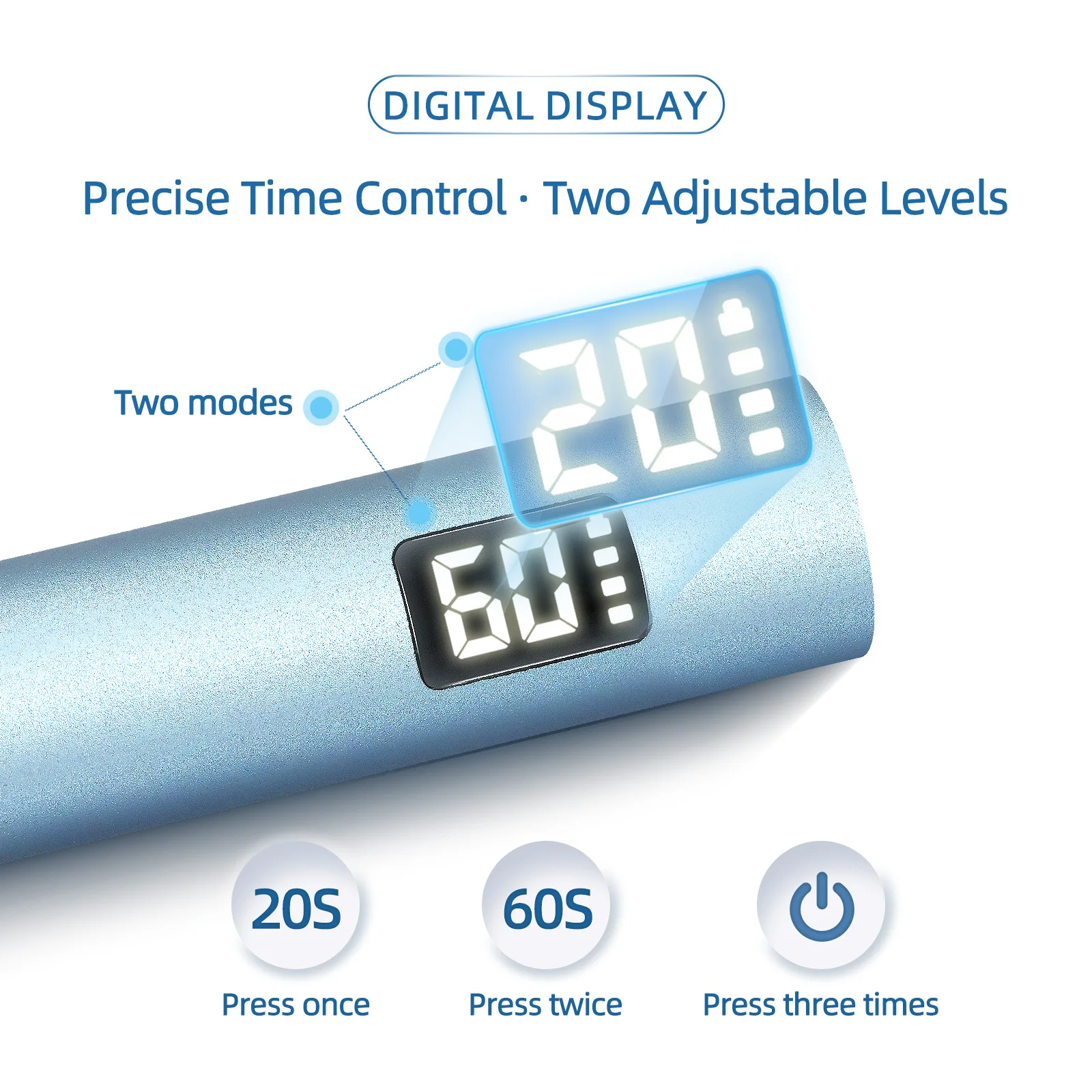 مصباح أظافر صغير محمول بالأشعة فوق البنفسجية LED قابل لإعادة الشحن مع ضوء تركيز معدني وسيليكون لفن الأظافر