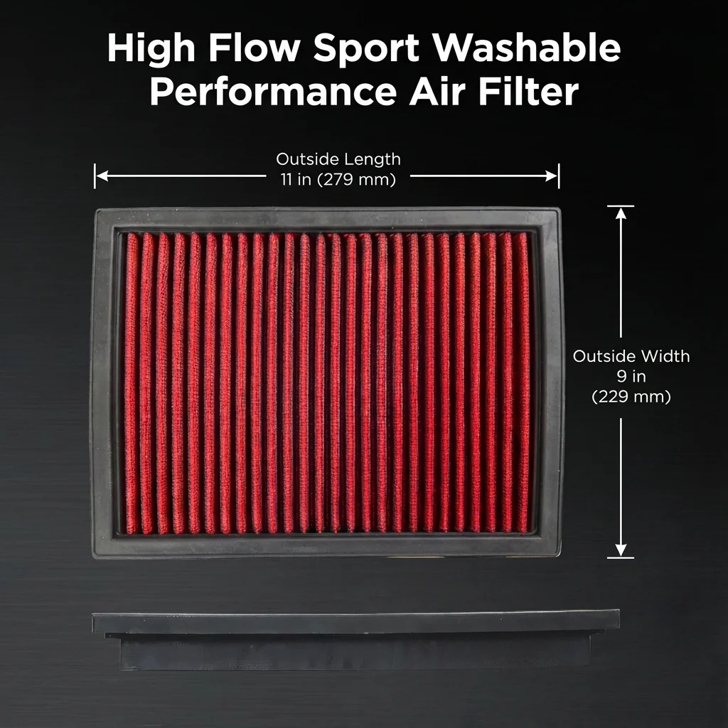 for Hyundai Azera 3.3L IX35 I45 2.4L Santa Fe 3.5L Sonata V VIII 2.0 2.4L 2010-2017 High Flow Sport Washable Air Filter 33-2448