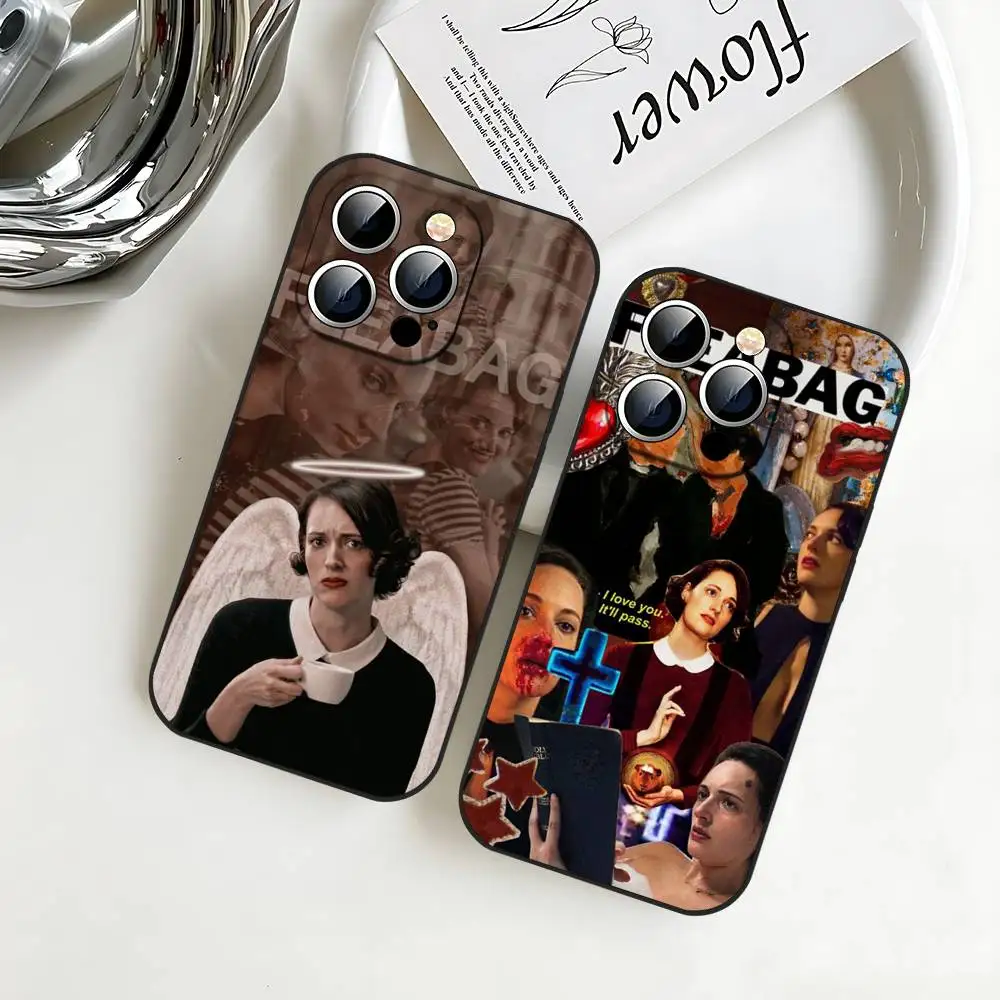 حافظة هاتف من Tv Fleabag لهاتف آيفون 17 16 15 14 13 12 11 X XR XS Plus Pro Max غطاء أسود ناعم صغير #2