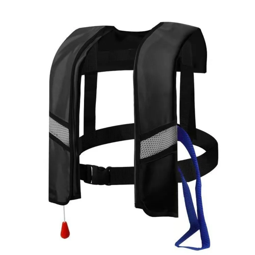 Adjustable Automatic Inflatable Life Jacket Safety Whistle with Reflective Strips Buoyancy Vest High Buoyancy