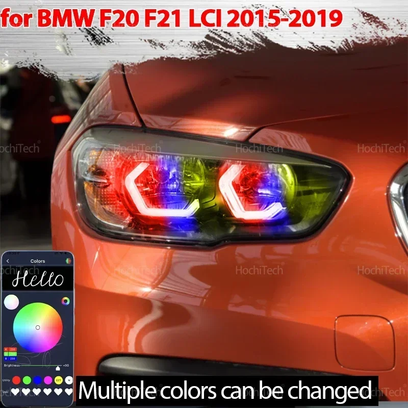 

For BMW 1 Series F20 F21 LCI 2015-2019 116i 118i 120i 125i 116d 118d 120d M4 style Dynamic LED Angel Eyes Ring Lamp DRL