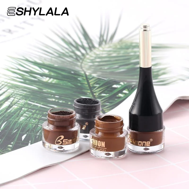 BSIMONE 2 جرام 4 ألوان بني أسود كريم الحواجب معززات طويلة الأمد وسادة هوائية صبغ الحواجب جل ملون ماكياج الحواجب السائلة #5