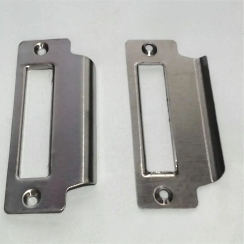 Heavy Duty Steel Strike Plate For Wood Door Lock Hardware Replacement Durable Metal Latch Keeper Accessory Part