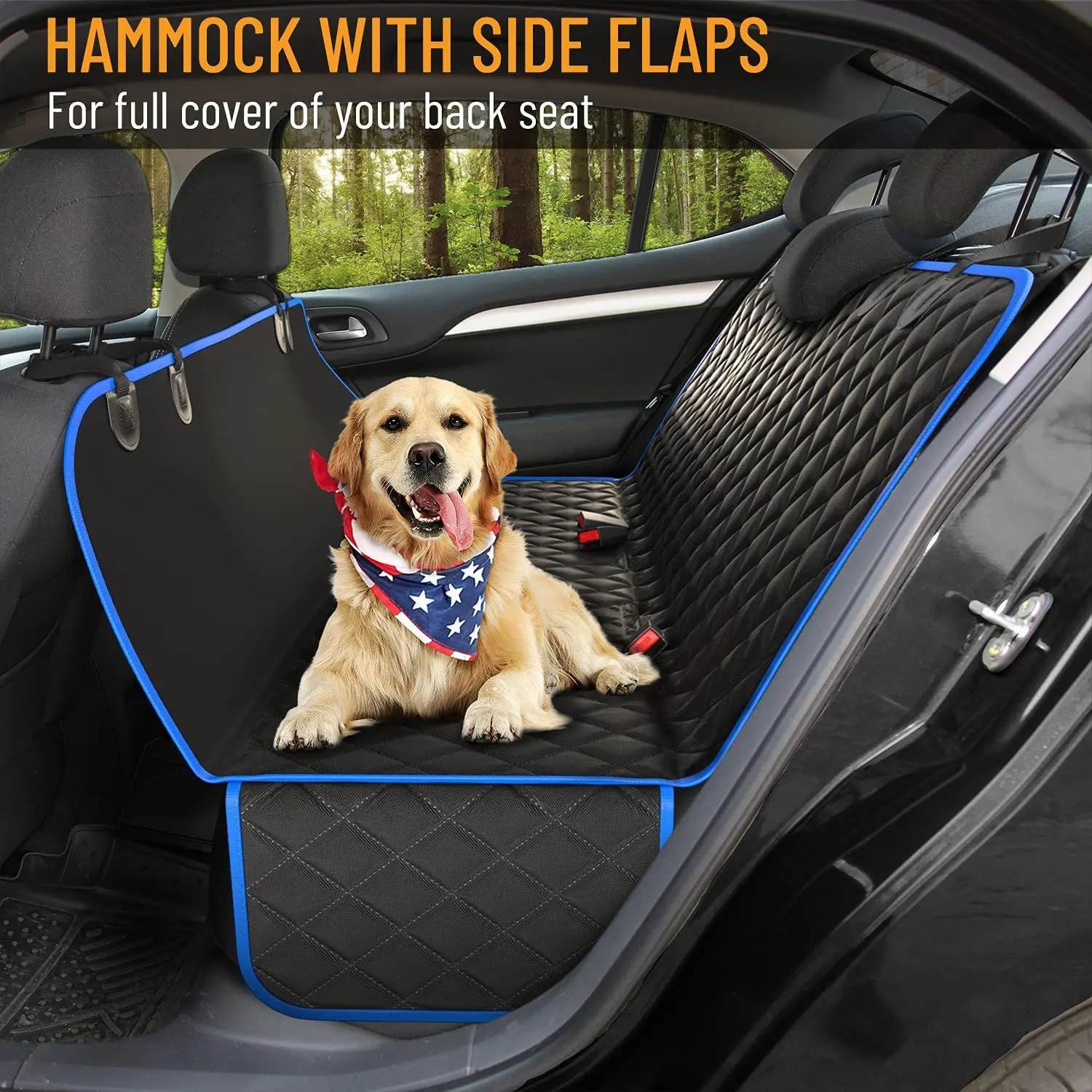 New car seat cover waterproof pet travel dog strap hammock car rear seat protective pad dog safety pad safety strap