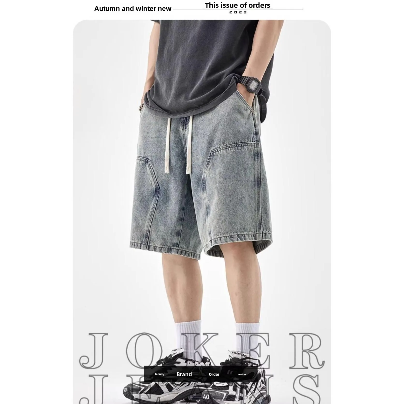 Luxe kleding heren casual wijde pijpen cargo designer shorts zomer nieuwe losse baggy trekkoord streetwear zomer vriendje broek