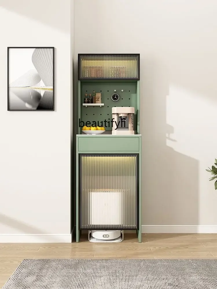 Solid Wood Sweeping Robot Storage Cabinet Partner Storage Cabinet Housekeeping Cabinet Storage Organizer Boycase Movable