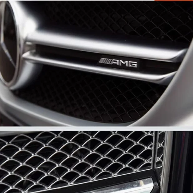 1 قطعة ABS ثلاثية الأبعاد ل AMG سيارة الجبهة مصبغة هود شعار بونيه ملصق شارة ملصق مائي التصميم اكسسوارات السيارات