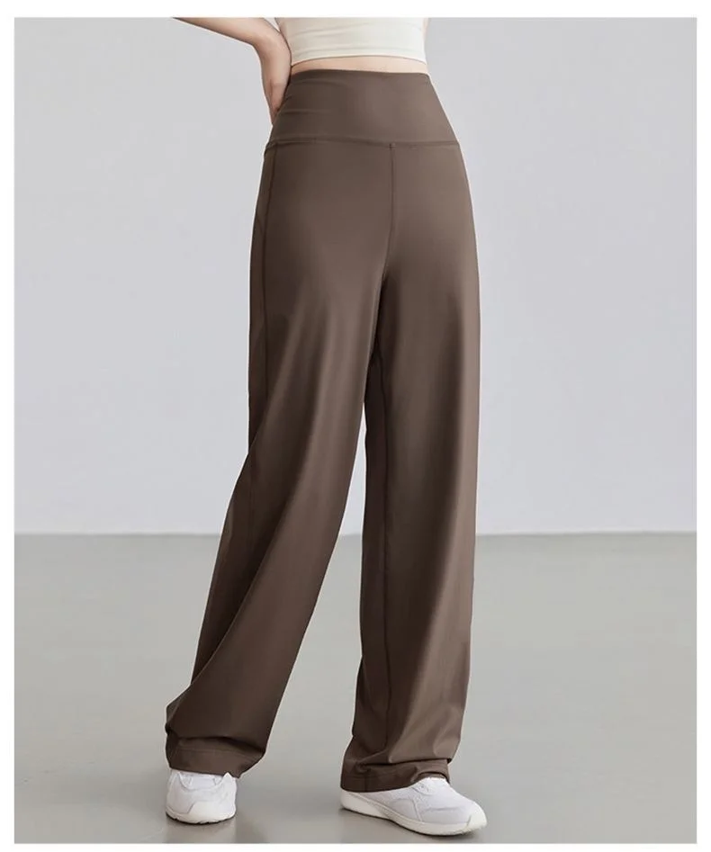 Pantaloni da yoga in cotone da donna glutei legati ispessimento delicato sulla pelle colore caduta che stringe stile pendolare elasticizzato vestibilità ampia da donna